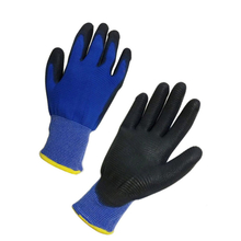 Grey PU Gloves with palm coated