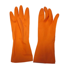 Orange household latex glove HHL502 