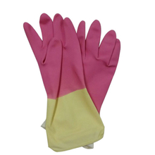 Double color latex household rubber gloves HHL508 