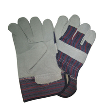 Full palm cow split leather work glove HLC858