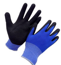Blue 15 gauge sandy nitrile coated glove HNN476